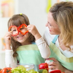 Sorting fruit and veggies